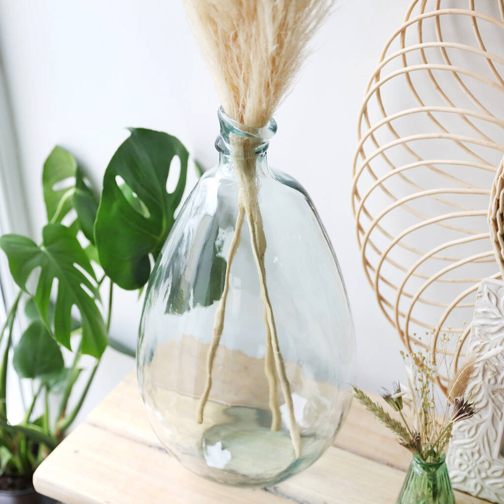 Garden Trading Tall Recycled Glass Bubble Vase, H48 Cm By Lisa Angel