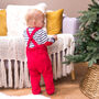 Personalised Christmas Snowflake Childrens Dungarees, thumbnail 2 of 7