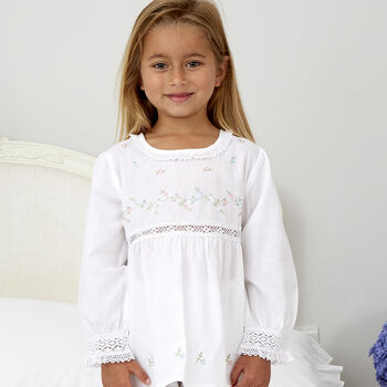 Personalised Girl's Cotton Flower Pyjama Set, 2 of 3