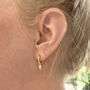 Handmade 9ct Solid Gold And Diamond Hoops, thumbnail 1 of 4