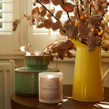 Love Lights Scented Affirmation Candle I Am Enough, 4 of 4