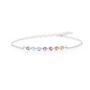 Pastel Rainbow Gemstone Bracelet In Sterling Silver And Gold, thumbnail 9 of 11