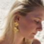Flora Earrings 18k Gold Plated + Pearl Waterproof, thumbnail 8 of 10