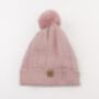 Pink Child's Bobble Hat One To Three Years, thumbnail 5 of 5