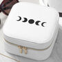 Customisable Moon Phase White Travel Jewellery Case, thumbnail 1 of 10