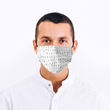Unisex Alphabet Design Fabric Face Mask, 4 of 4