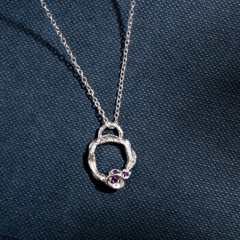 Amethyst And Recycled Silver Eternity Necklace, 2 of 5