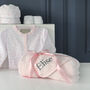 Personalised Pink Baby Towel And Pink Baby Gift Set, thumbnail 9 of 9