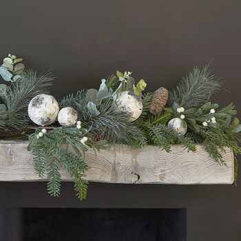 Luxurious Scandi Mixed Foliage Christmas Garland, 2 of 2