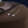Sterling Silver Cz Trio Flower Threader Earrings, thumbnail 3 of 11