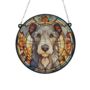 Scottish Deerhound Stained Glass Effect Suncatcher, thumbnail 2 of 5