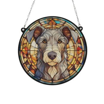 Scottish Deerhound Stained Glass Effect Suncatcher, 2 of 5