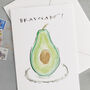 'Bravocado!' Funny Avocado Congratulations Card, thumbnail 2 of 3