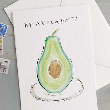 'Bravocado!' Funny Avocado Congratulations Card, 2 of 3