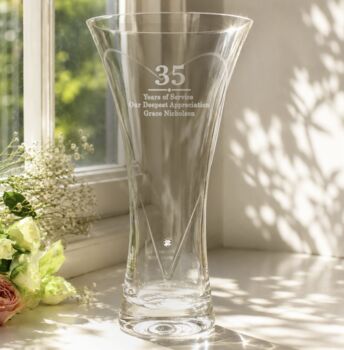 Personalised Big Number Diamond Effect Vase, 2 of 5