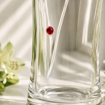 Ruby Wedding Anniversary Gifts Personalised Crystal Glass Vase, 4 of 7