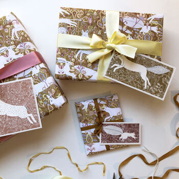 Fox, Hare, Squirrel And Deer Gift Wrap, 5 of 7