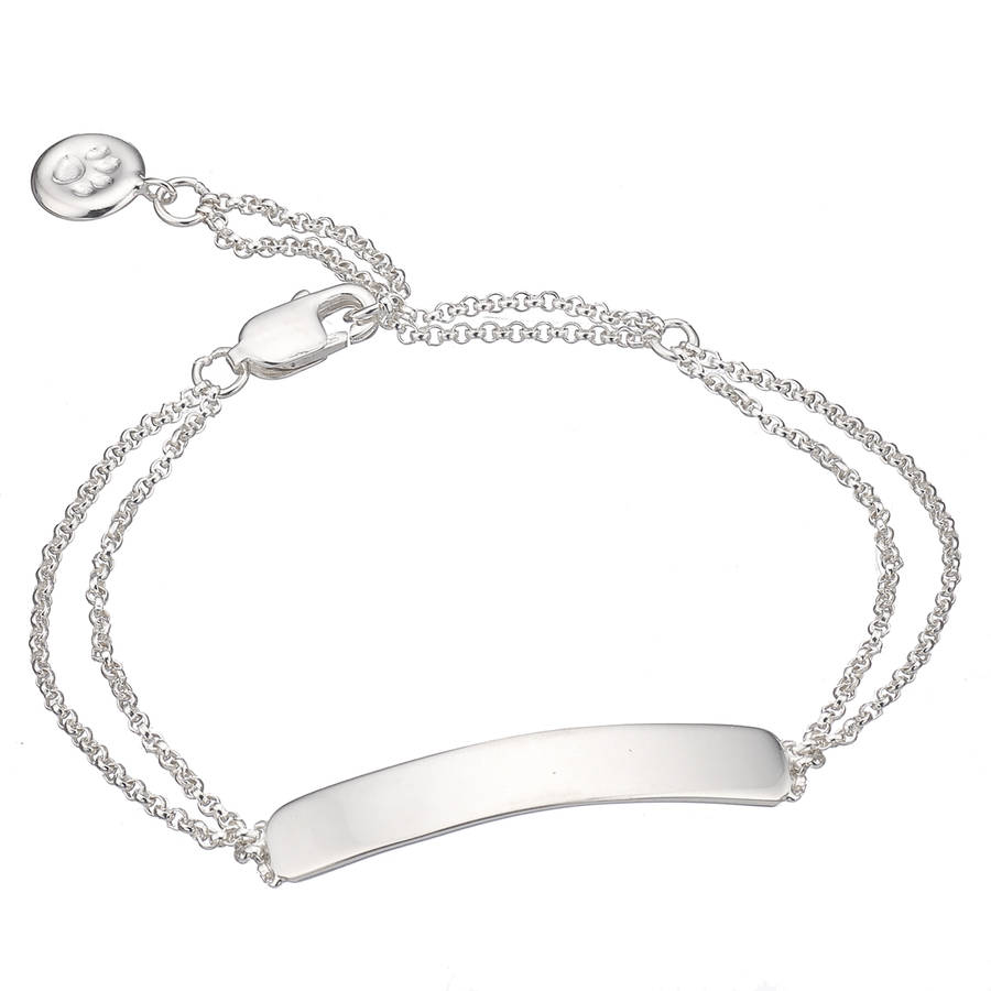 personalised childs silver identity bracelet by molly brown london ...