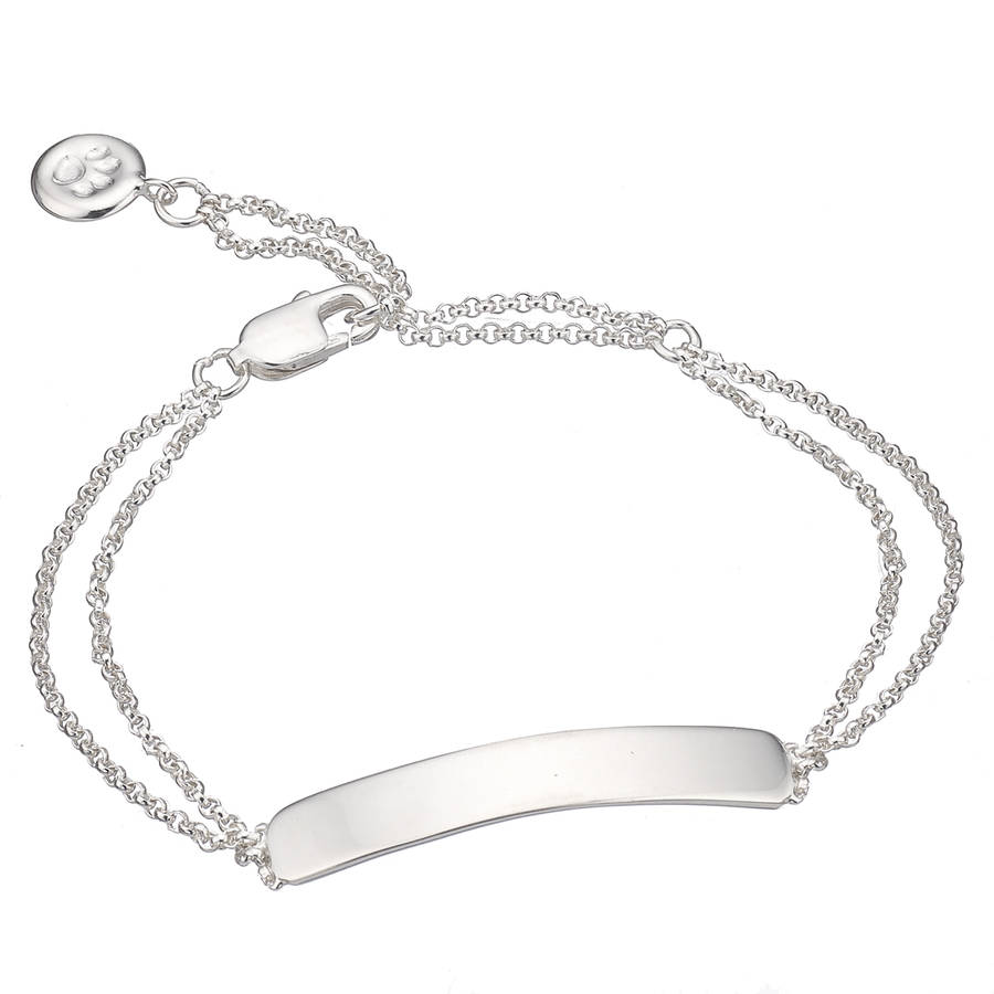 Personalised Childs Silver Identity Bracelet By Molly Brown London