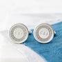 Personalised Silver Secret Message Initial Cufflinks, thumbnail 2 of 5