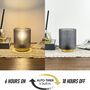 Ash Grey Glass Cordless Table Lamp With Timer, thumbnail 8 of 8