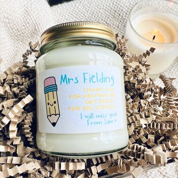Personalised Thank You For Getting Me Ready For Big School Candle, 8 of 11