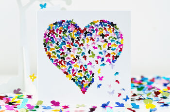 Purple Heart Butterfly Card, Love Card, 6 of 10