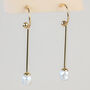 Hoop Effect Pearl Bar Drop Earrings, thumbnail 1 of 3