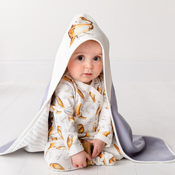 Hooded Story Print Baby Blanket Featuring Olive Owl, 2 of 8