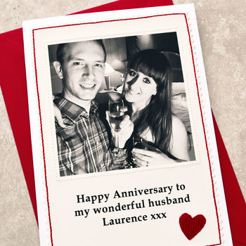 Photo Personalised Anniversary Card, 2 of 2