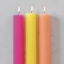 Fluoro Scalloped Dinner Candles, thumbnail 3 of 4