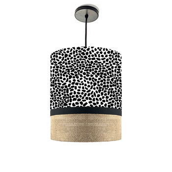 Spot And Hessian Mix Lampshade, 4 of 5