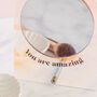 Freestanding Personalised Iridescent Mirror Stand, thumbnail 2 of 6