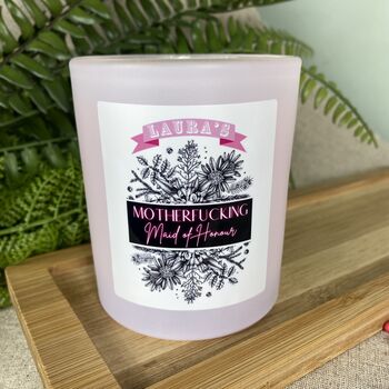 Personalised Neon Motherfucking Maid Of Honour Candle, 5 of 11