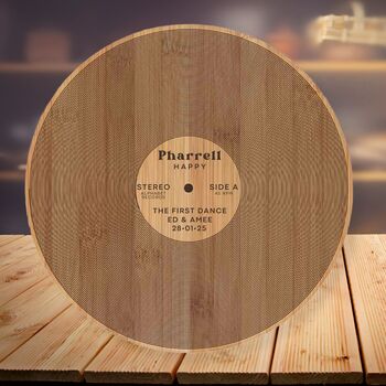 Personalised Vinyl Record Chopping Board, 5 of 6