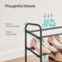 Expandable Metal Shoe Rack Adjustable Shoe Organiser, thumbnail 5 of 6