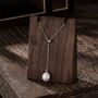 Natural Pearl Lariat Pendant Necklace, thumbnail 1 of 10