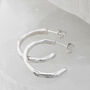 Celestial Shooting Star Medium Silver Hoops, thumbnail 3 of 6