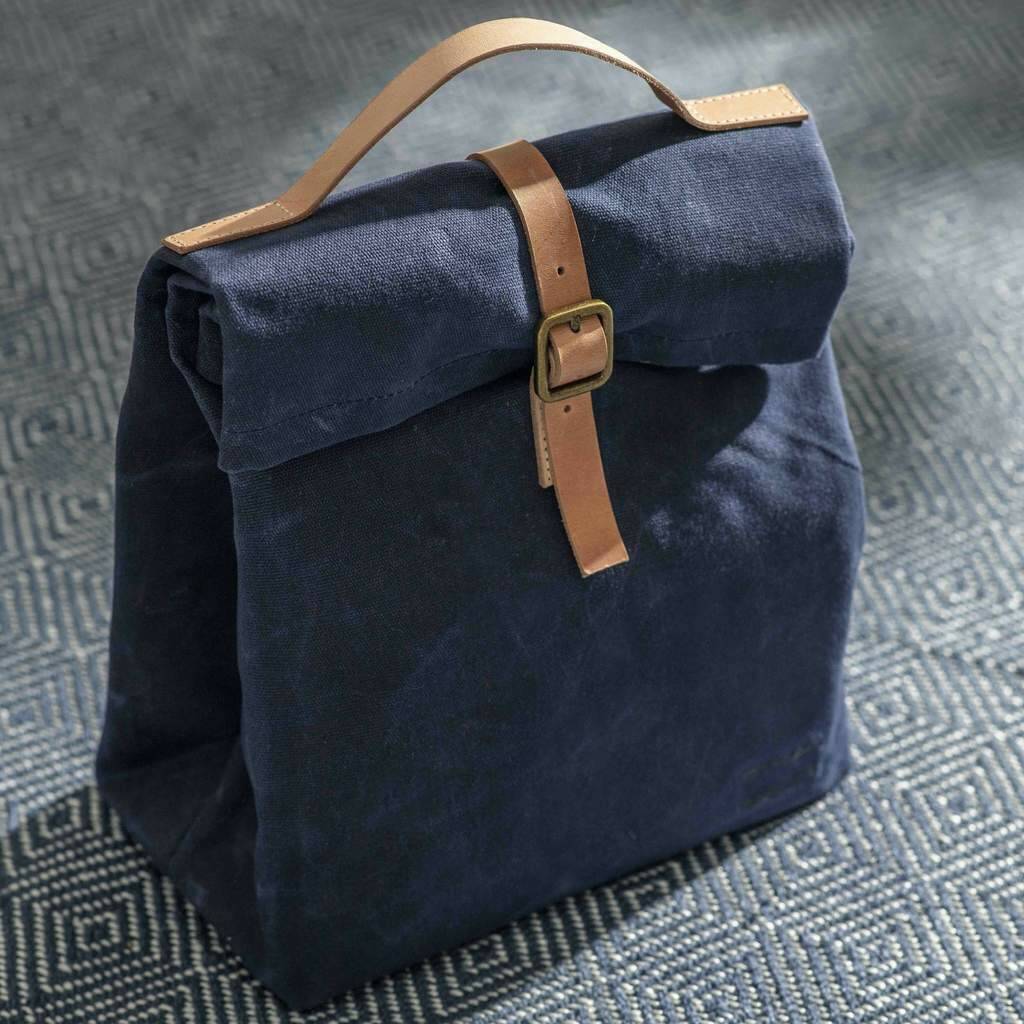 Canvas Kimmeridge Folding Lunch Bag By The Little House Shop