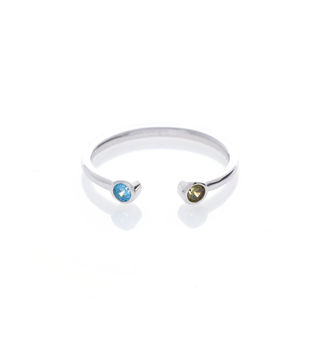 Duo Swarovski Crystal Ring Adjustable, 3 of 6