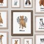 Personalised Memorial Pitbull Print For Dog Loss, thumbnail 1 of 8