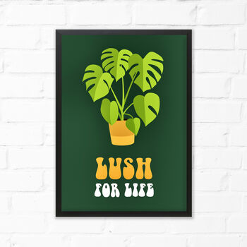 Lush For Life Cheese Plant Art Print, 2 of 3