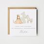 Personalised Granddaughter 1st Birthday Card Princess And Unicorn *Age Options, thumbnail 1 of 5