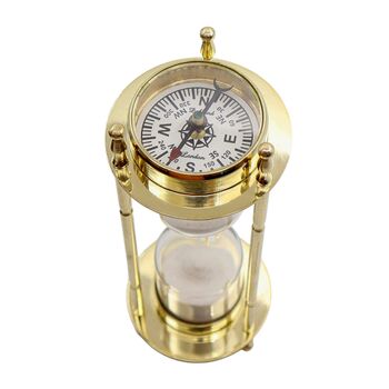 Personalised Dollond London Hourglass With Clock And Compass, 8 of 12