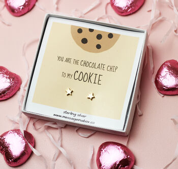 Chocolate Chip To My Cookie Stud Earrings With Candles, 2 of 12