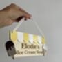 Personalised Wooden Ice Cream Shop Sign: Kids Pretend Play Cafe Accessory, thumbnail 5 of 7