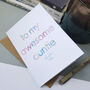 Awesome Auntie | Personalised Birthday Card, thumbnail 5 of 6