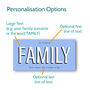 Personalised Family Sign Big Print With Optional Names, thumbnail 2 of 12