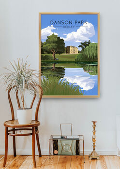 Danson Park London Travel Poster Art Print, 5 of 8