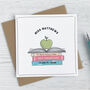 Personalised Teacher Card; Books And Apple, thumbnail 1 of 3